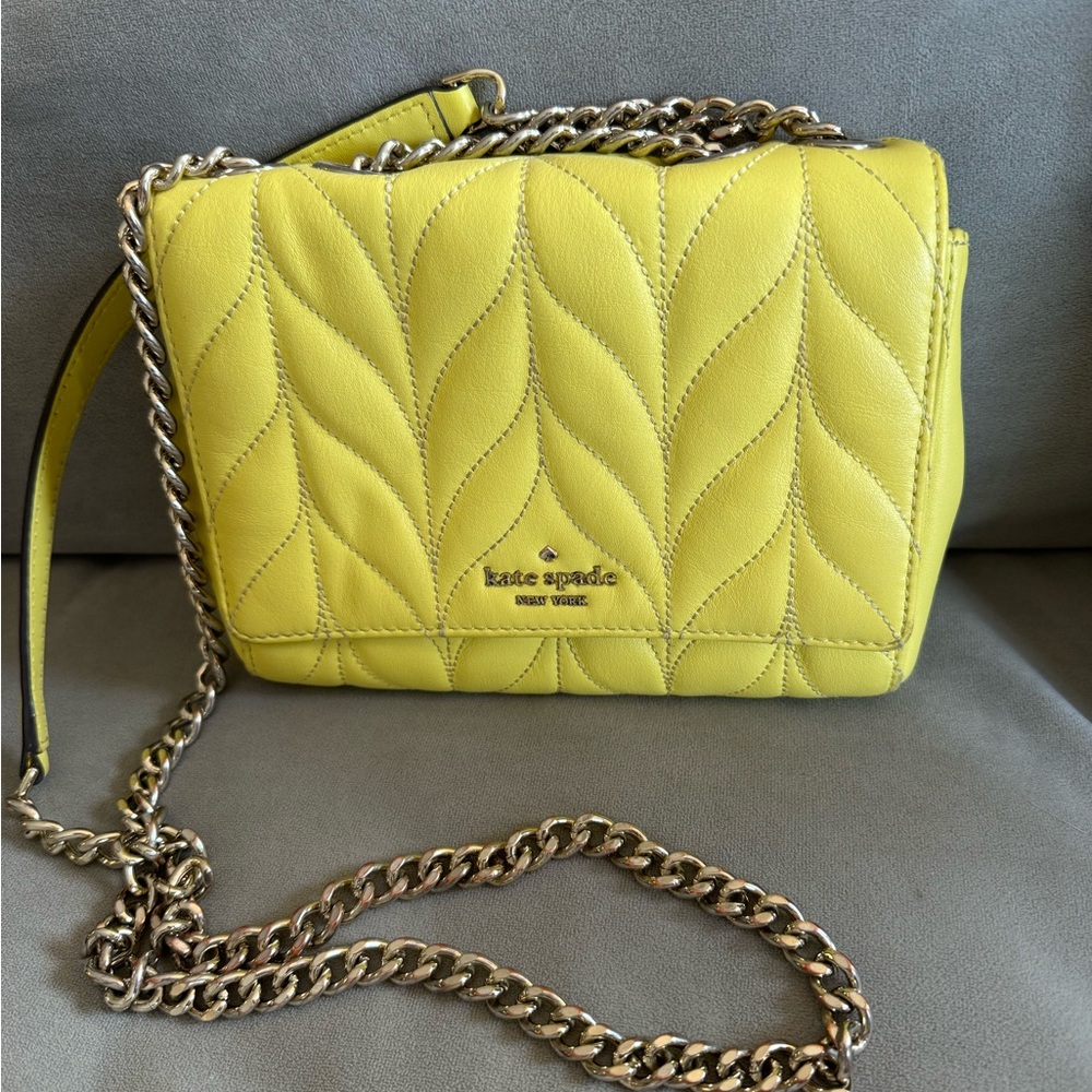 Kate Spade Briar Lane Quilted Mini Emelyn Shoulder Crossbody limelight